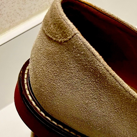 Nordstrom Dusty Tan Suede Derby Shoes with Minimalist Design, size 9M main image 6